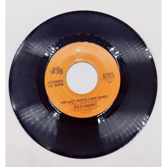 Vintage 76 45 RPM Wild Cherry Play That Funky Music Lady Wants Your Money Record - Picture 5 of 8